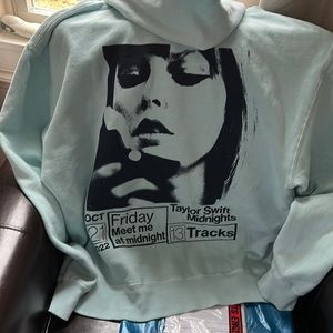 NEW Taylor Swift Midnights Hoodie M Blue Authentic Official